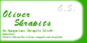 oliver skrapits business card